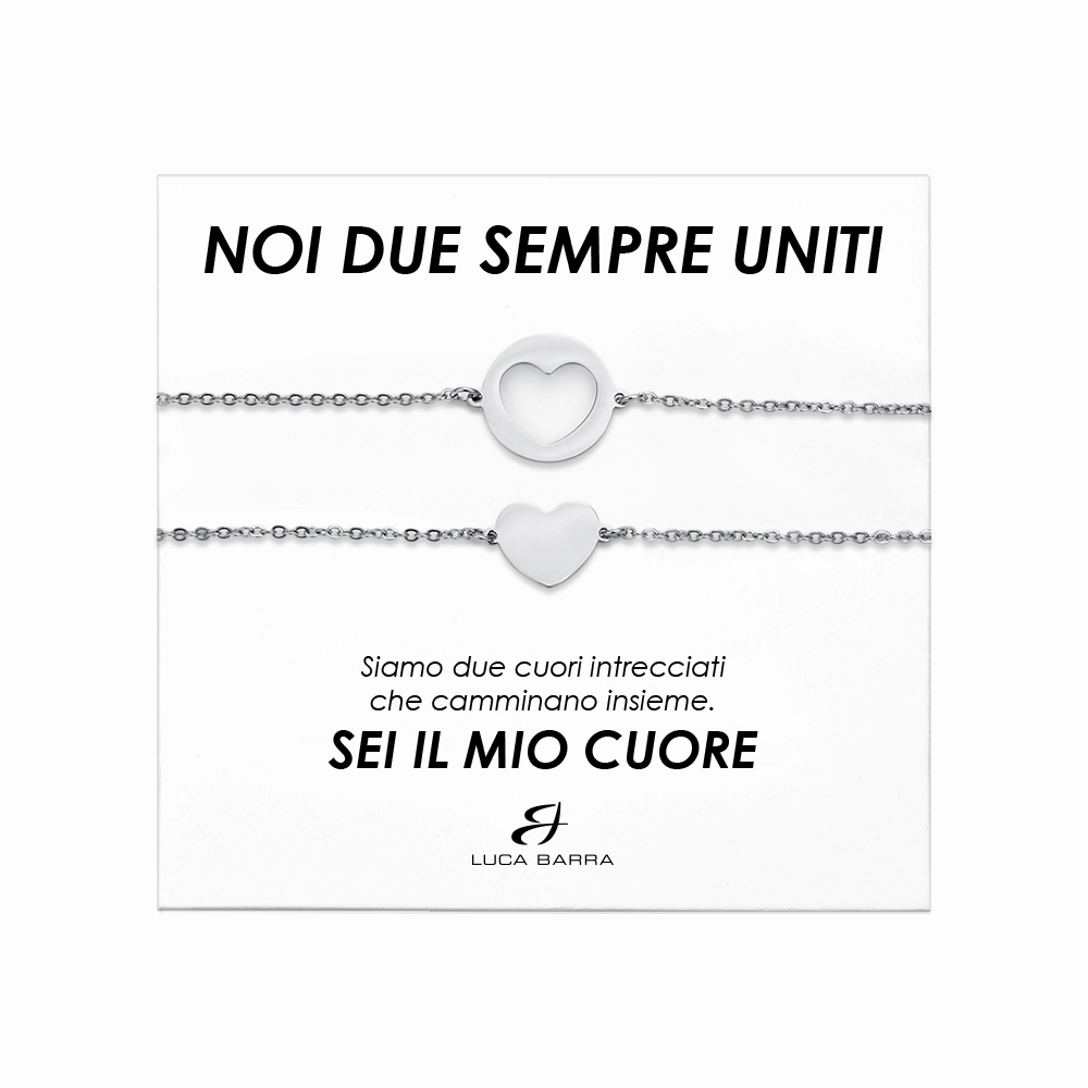 Luca Barra Ladies Steel Bracelets with Hearts fashion-jewelry  