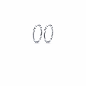Luca Barra Ladies Steel Circle Earrings 24mm fashion-jewelry  