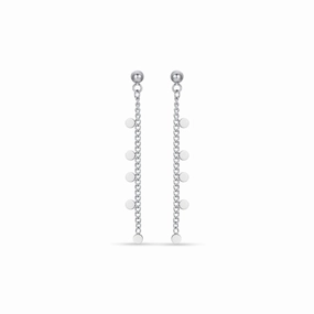 Luca Barra Ladies Steel Earrings with Circles fashion-jewelry  
