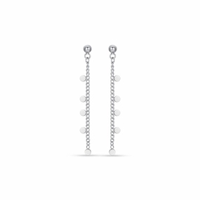 Luca Barra Ladies Steel Earrings with Circles 