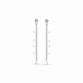 Luca Barra Ladies Steel Earrings with Rhombus 