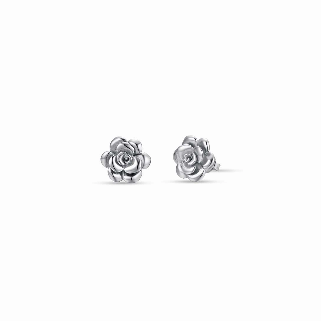 Luca Barra Ladies steel earrings with rose design fashion-jewelry  