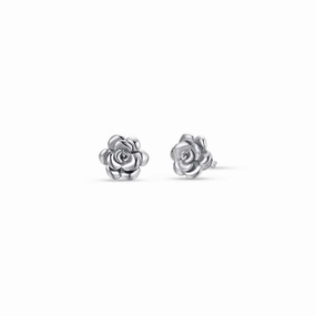 Luca Barra Ladies steel earrings with rose design fashion-jewelry  