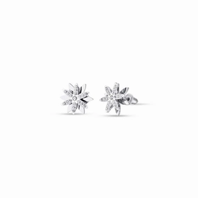 Luca Barra Ladies steel earrings with rotating Flower of Life 