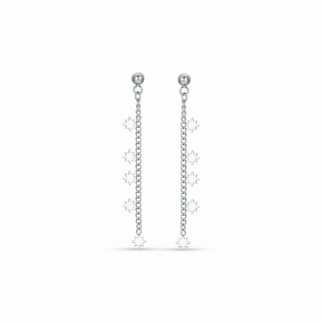 Luca Barra Ladies Steel Earrings With Stars Of Sissi fashion-jewelry  