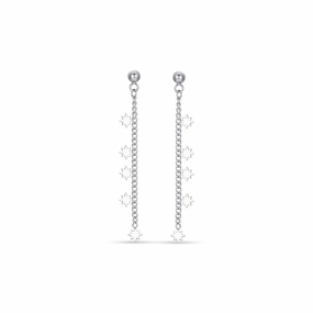 Luca Barra Ladies Steel Earrings With Stars Of Sissi 