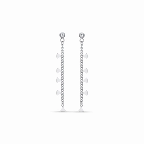Luca Barra Ladies Steel Earrings with Triangles fashion-jewelry  