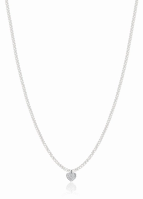 Luca Barra Ladies Steel Necklace with Pearls and Heart fashion-jewelry  