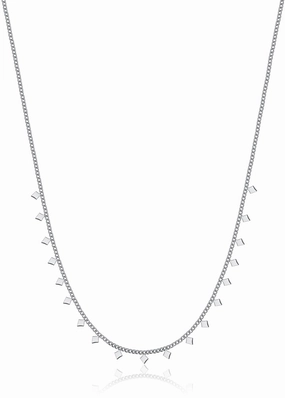 Luca Barra Ladies Steel Necklace With Rhombus fashion-jewelry  