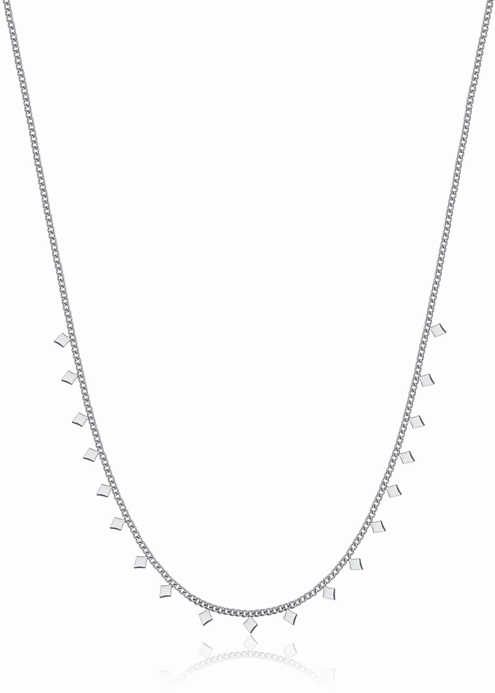 Luca Barra Ladies Steel Necklace With Rhombus fashion-jewelry  