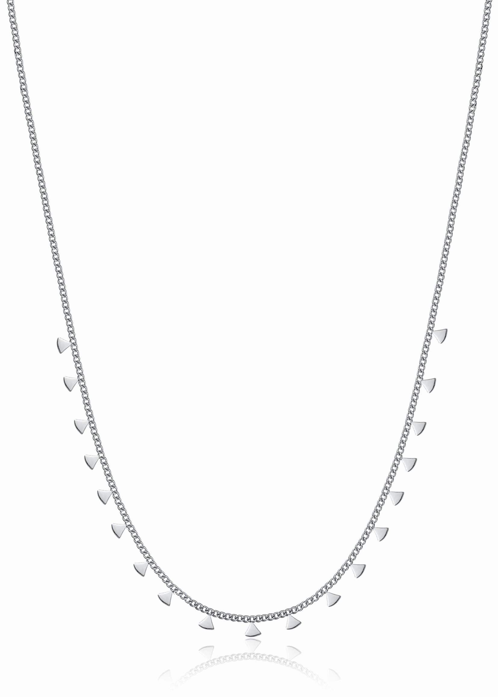 Luca Barra Ladies Steel Necklace With Triangles fashion-jewelry  