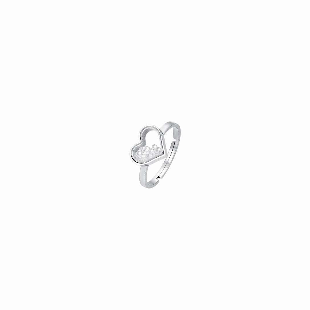 Luca Barra Ladies Steel Ring with Hearts and Zirconia fashion-jewelry  