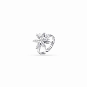 Luca Barra Ladies Steel Ring with Spinning Flower of Life fashion-jewelry  