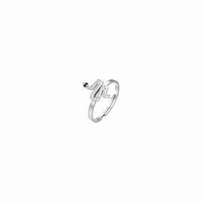 Luca Barra Ladies Steel Snake And Crystals Ring? fashion-jewelry  