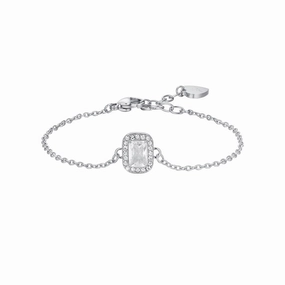 Luca Barra Ladies Tennis Bracelet in Stainless Steel with Crystals and Zirconia fashion-jewelry  