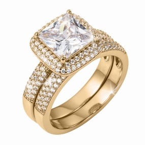 Lustrous Love Bridal Ring hand-chain-bracelet  