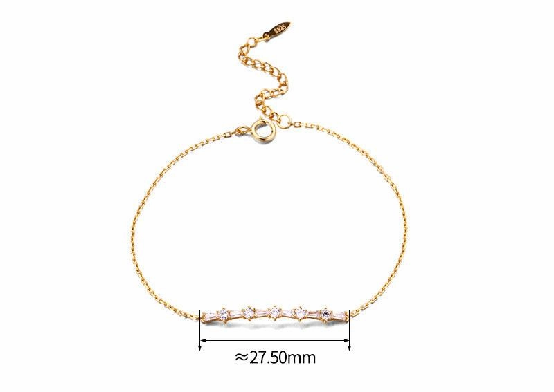 Luxurious And Cool Sterling Silver Gold-plated Bracelet