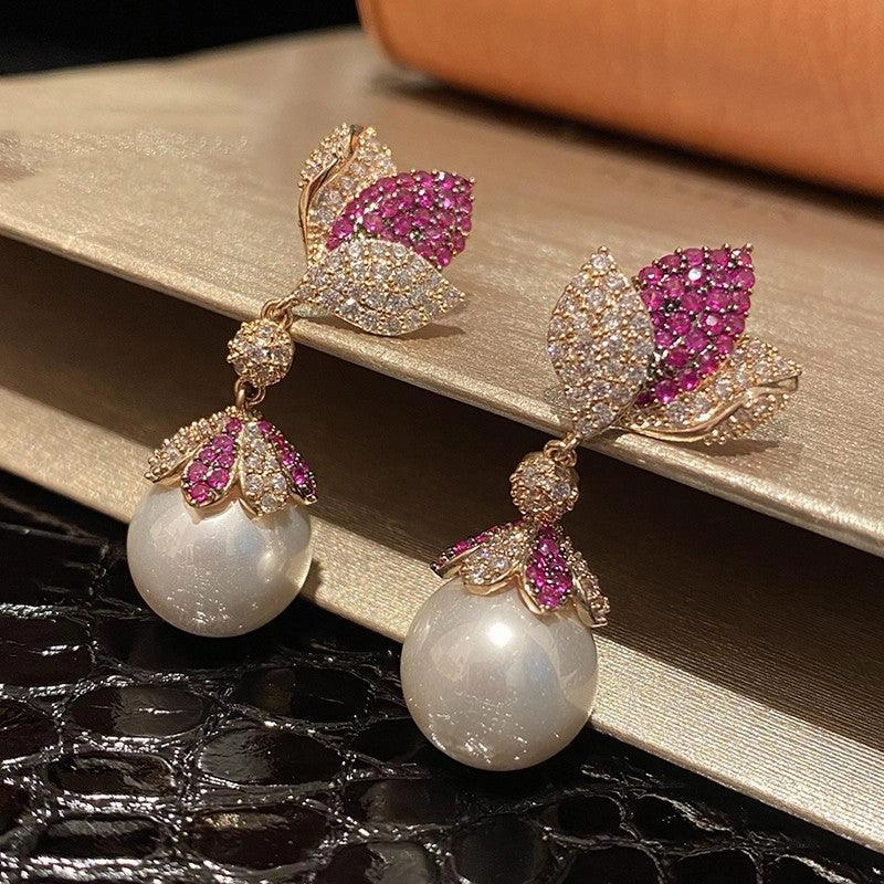 Luxury And Versatile Silver Needle Earrings