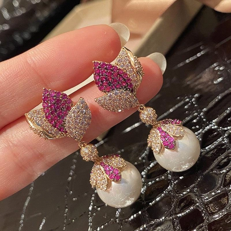 Luxury And Versatile Silver Needle Earrings