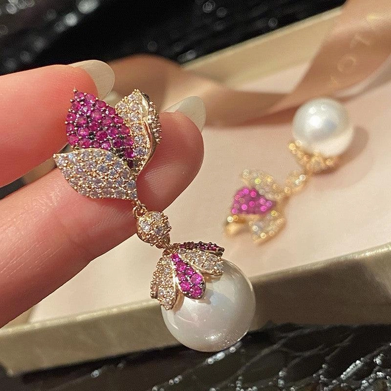Luxury And Versatile Silver Needle Earrings