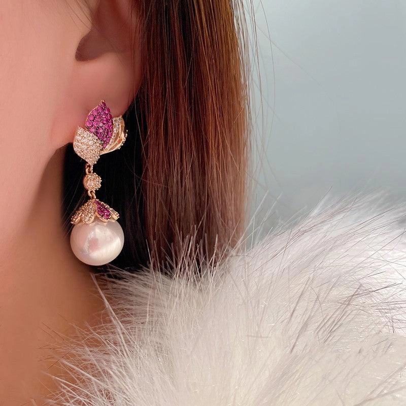 Luxury And Versatile Silver Needle Earrings 