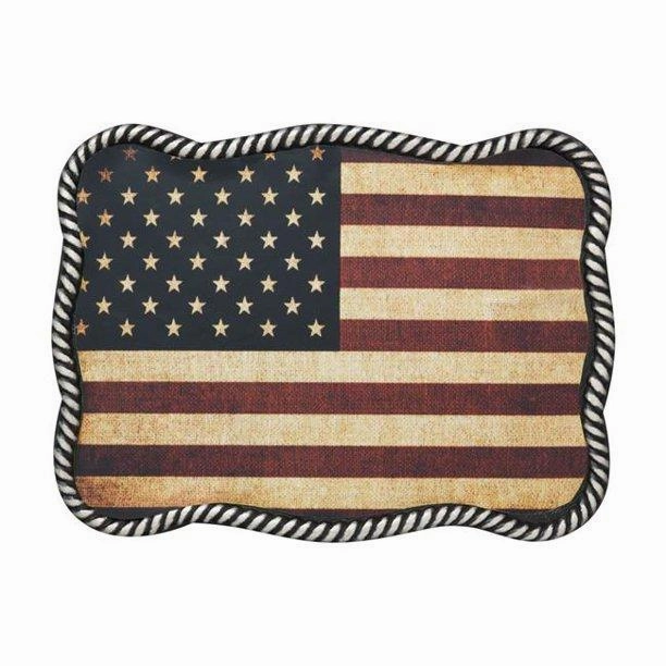 M&F Western Antique Nickel USA Buckle texture-rose-gold  