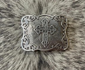 M&F Western Blazin Roxx Floral Cross Buckle texture-rose-gold  