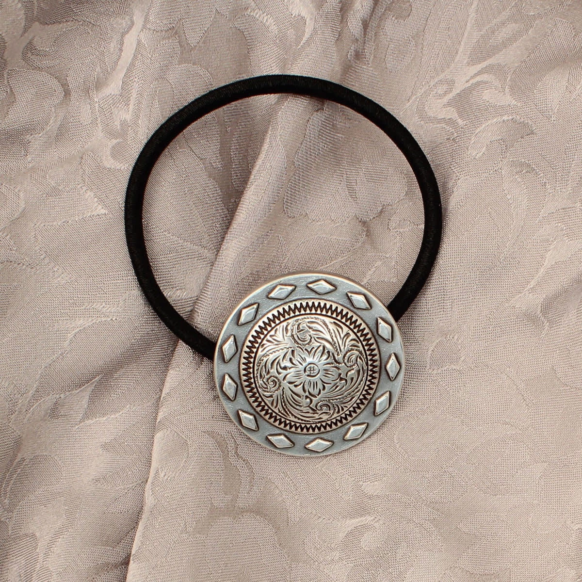 M&F Western Blazin Roxx Hair Tie texture-rose-gold  