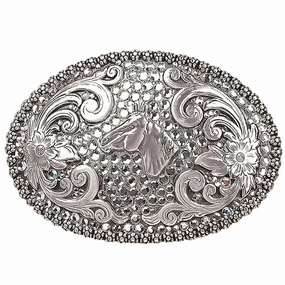 M&F Western Blazin Roxx Rhinestone Horse Buckle texture-rose-gold  