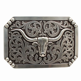 M&F Western Longhorn Belt Buckle texture-rose-gold  