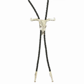 M&F Western Longhorn Bolo Tie texture-rose-gold  