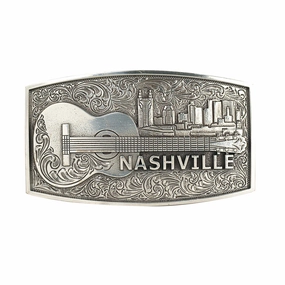 M&F Western Nashville City Guitar Buckle texture-rose-gold  