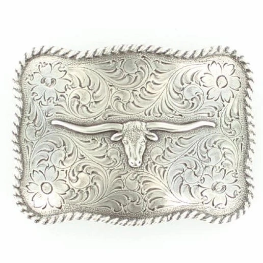 M&F Western Texas Longhorn Buckle texture-rose-gold  
