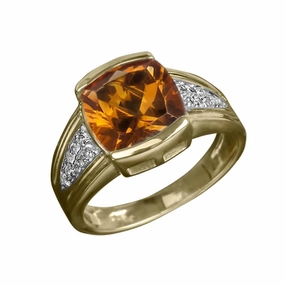 Madeira Citrine Men's Ring 