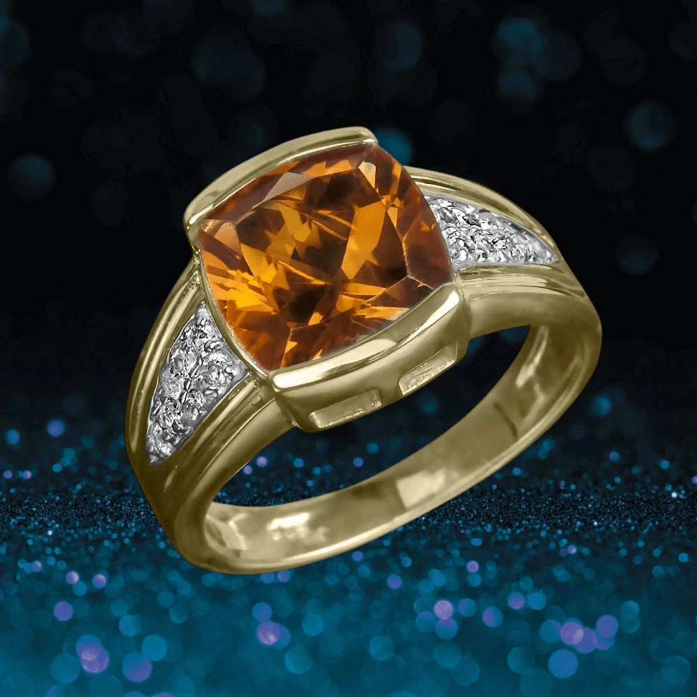 Madeira Citrine Men's Ring