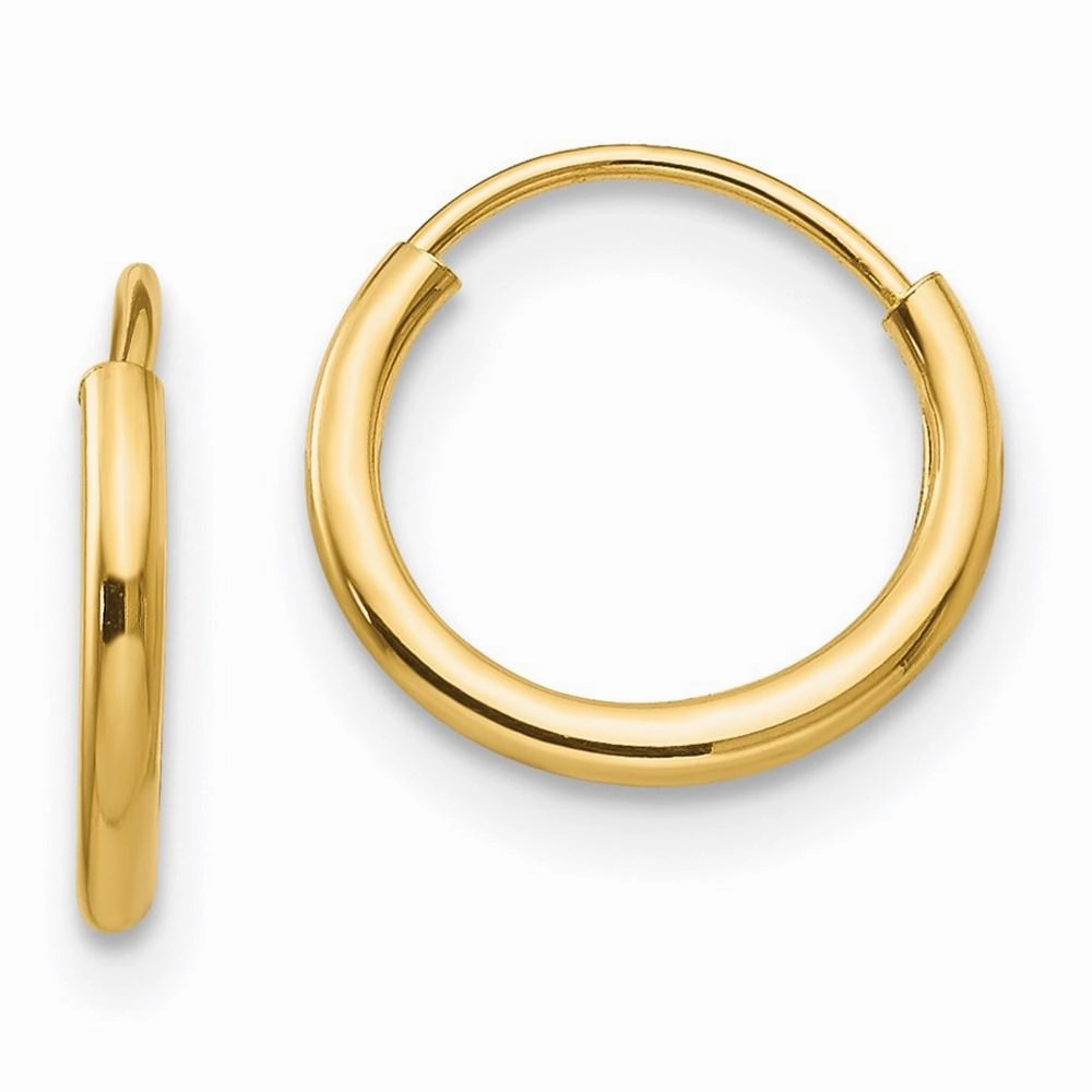 Madi K Kid's 14k  Polished Endless Hoop 3 Pair Earring Set