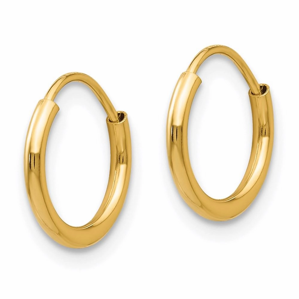 Madi K Kid's 14k  Polished Endless Hoop 3 Pair Earring Set