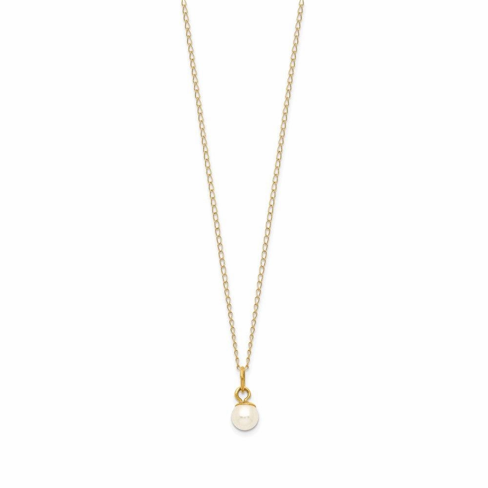 Madi K Kid's 14k  White FWC Pearl 15 Necklace, Earrings & 5.5 Bracelet 3pc Set
