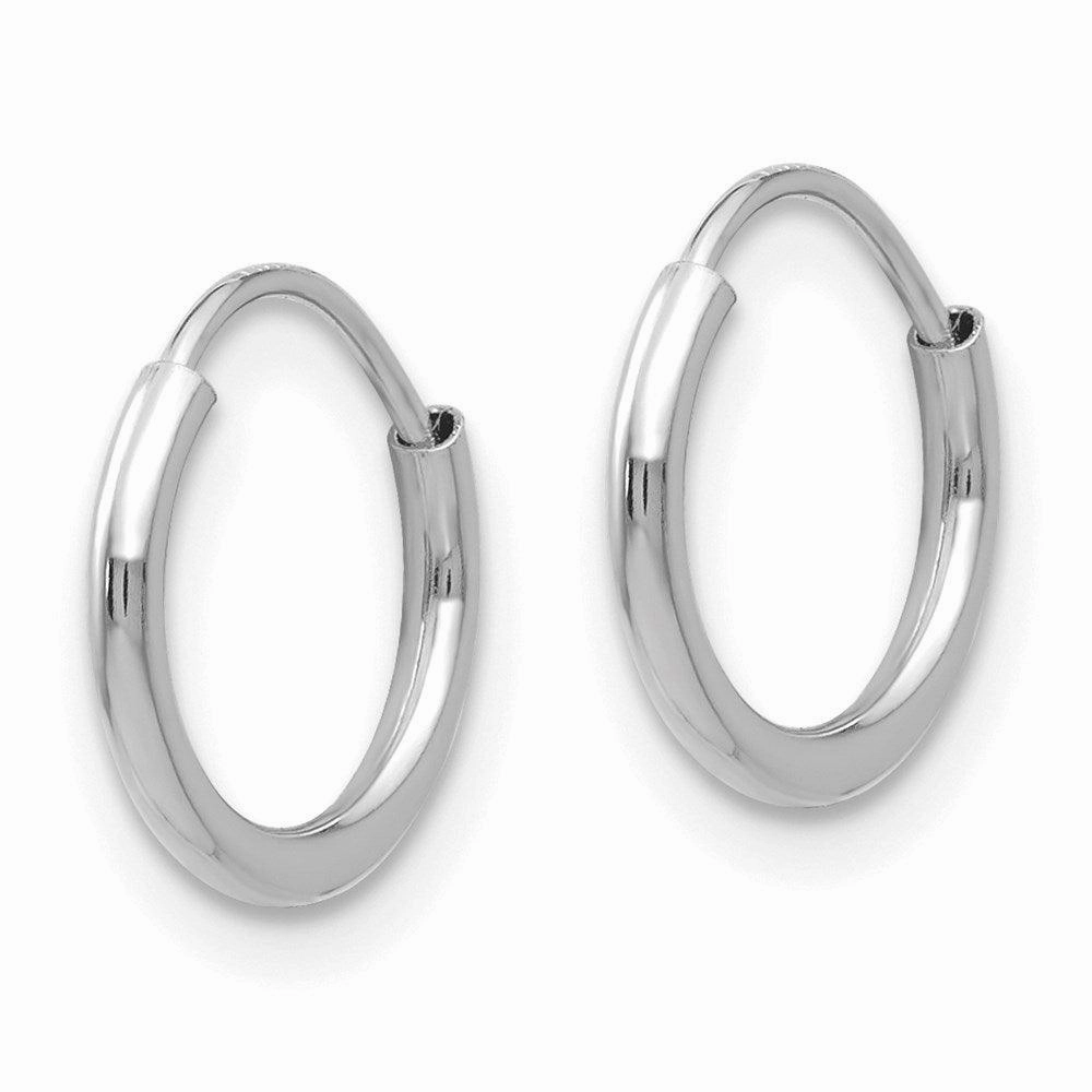 Madi K Kid's 14k White Gold  Endless Hoop 3 Pair Earring Set