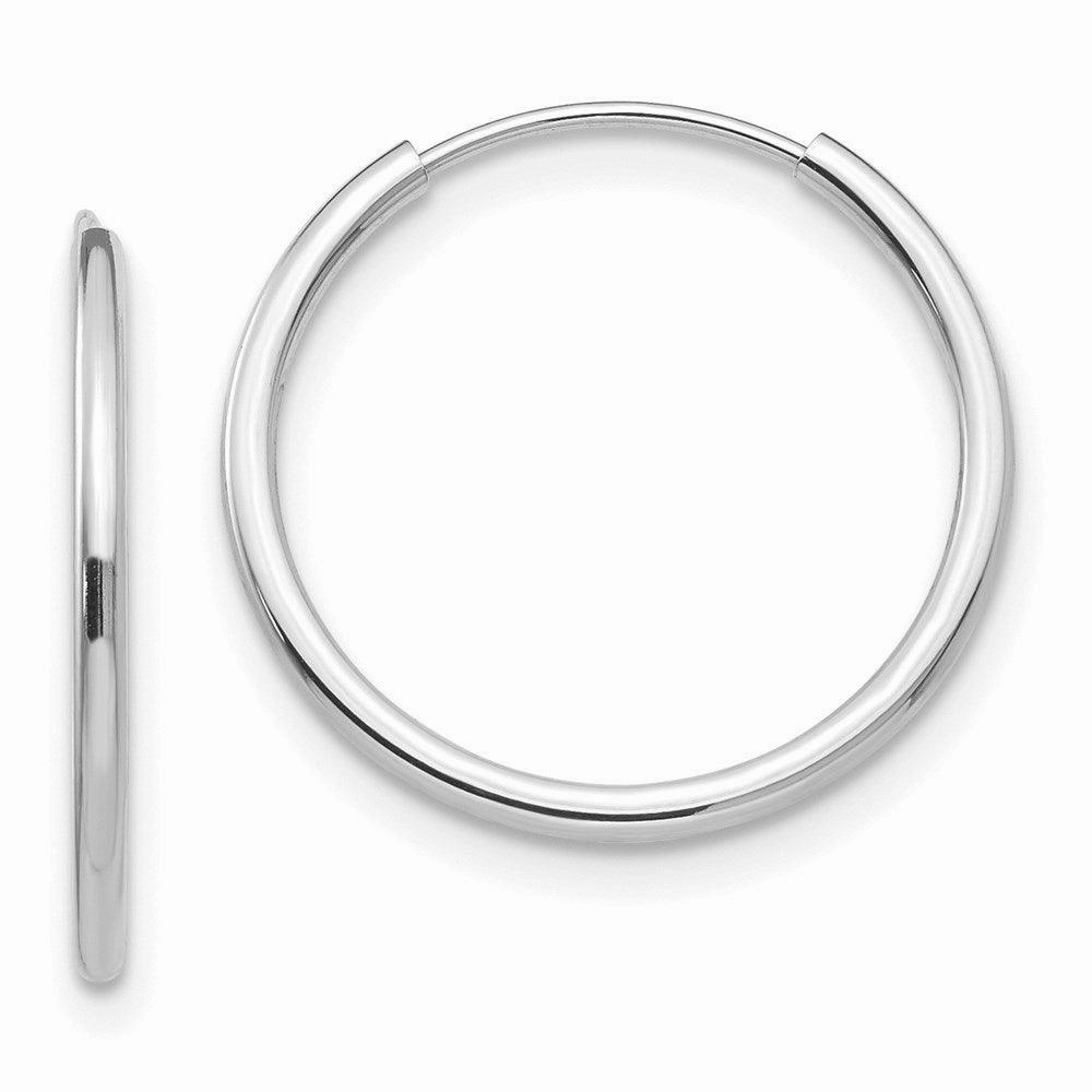 Madi K Kid's 14k White Gold  Endless Hoop 3 Pair Earring Set