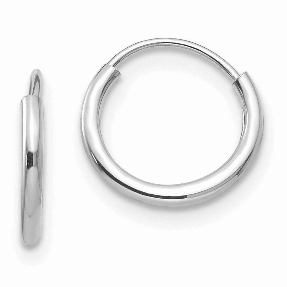 Madi K Kid's 14k White Gold  Endless Hoop 3 Pair Earring Set