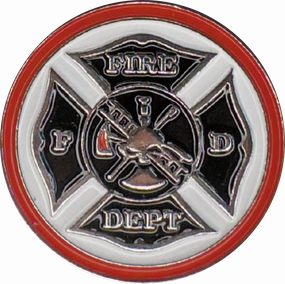 Magnetic Hat Pin - Fire Dept texture-rose-gold  