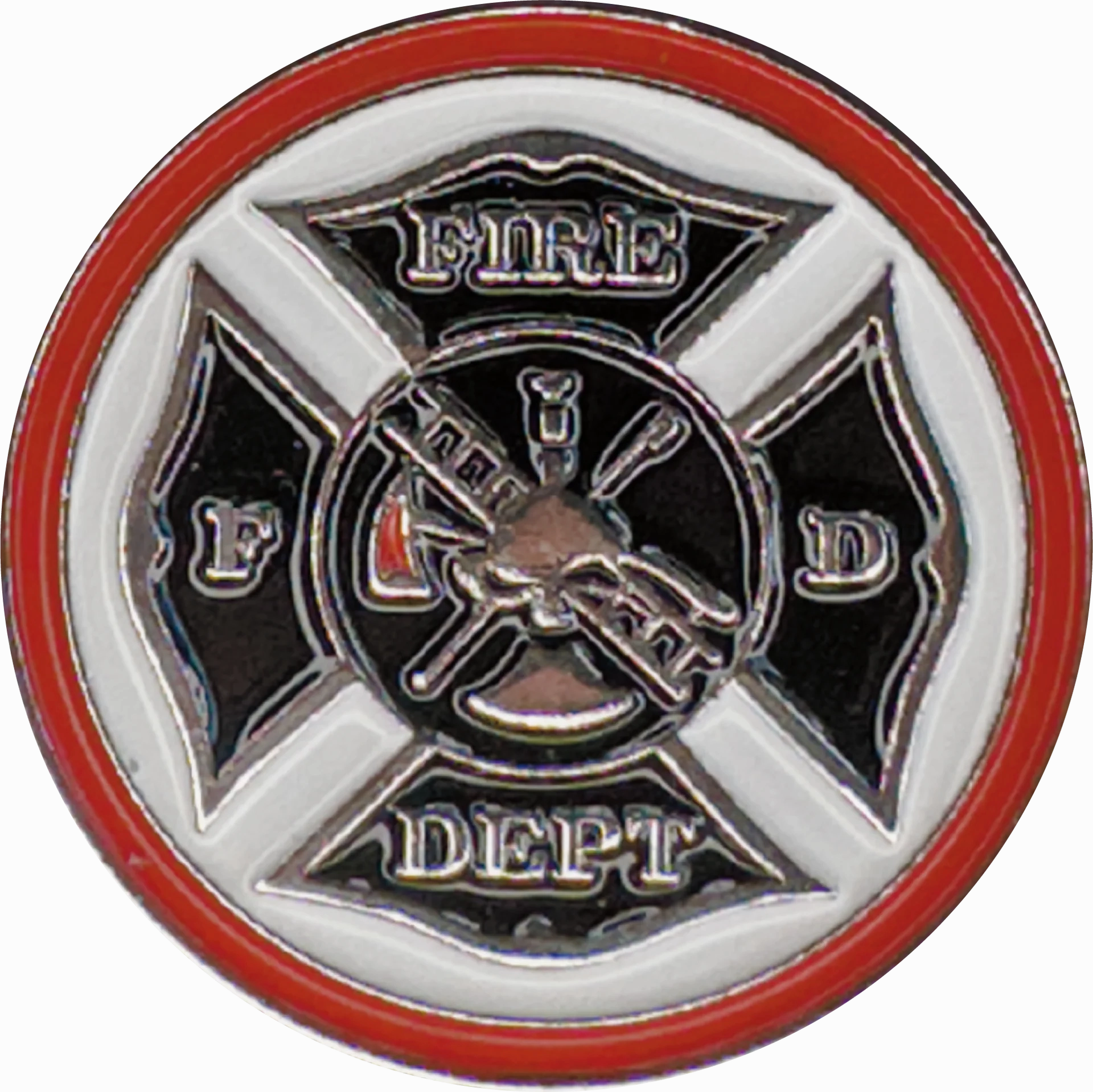 Magnetic Hat Pin - Fire Dept texture-rose-gold  