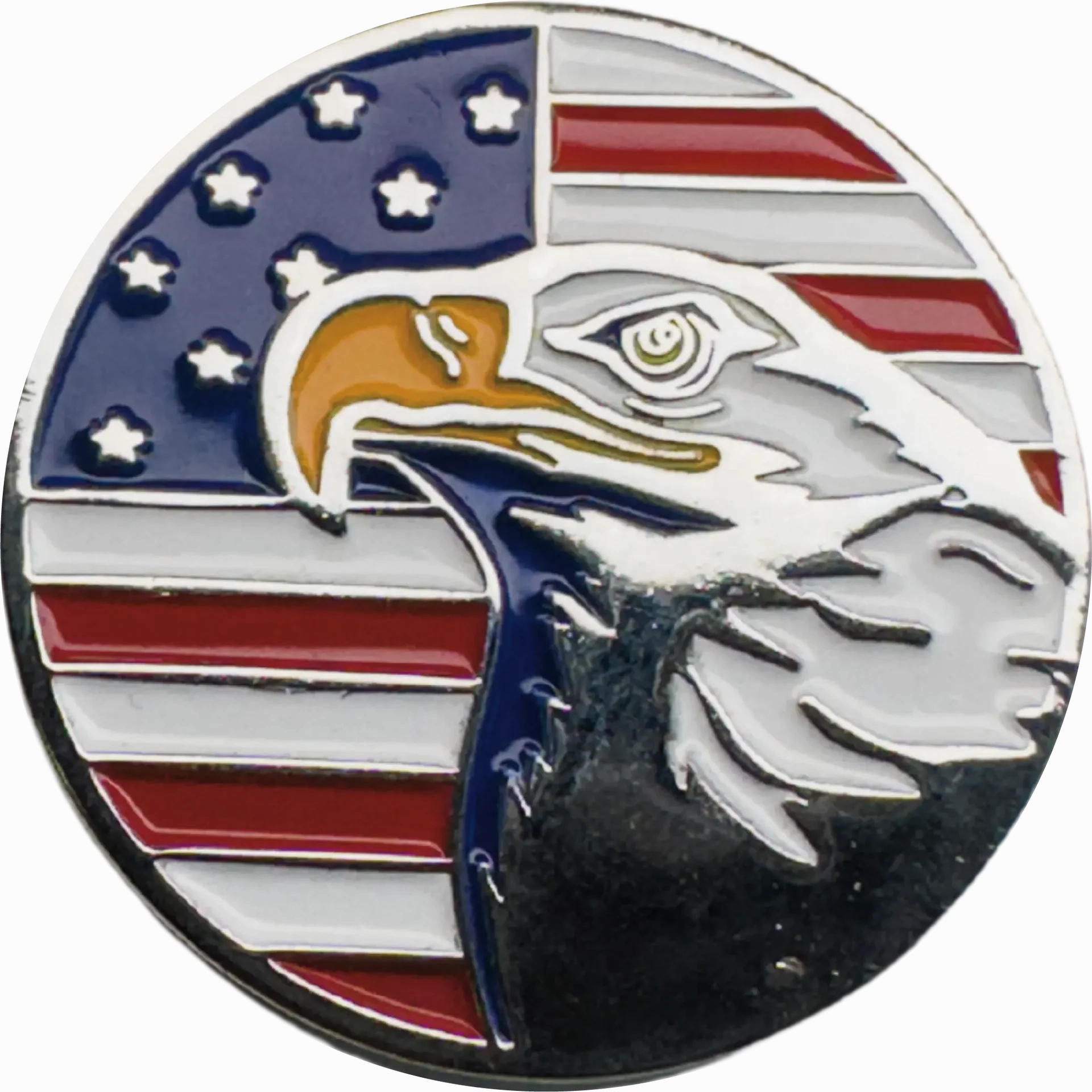 Magnetic Hat Pin - Flag Eagle texture-rose-gold  