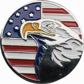 Magnetic Hat Pin - Flag Eagle texture-rose-gold  