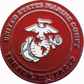 Magnetic Hat Pin - Marine Corps texture-rose-gold  