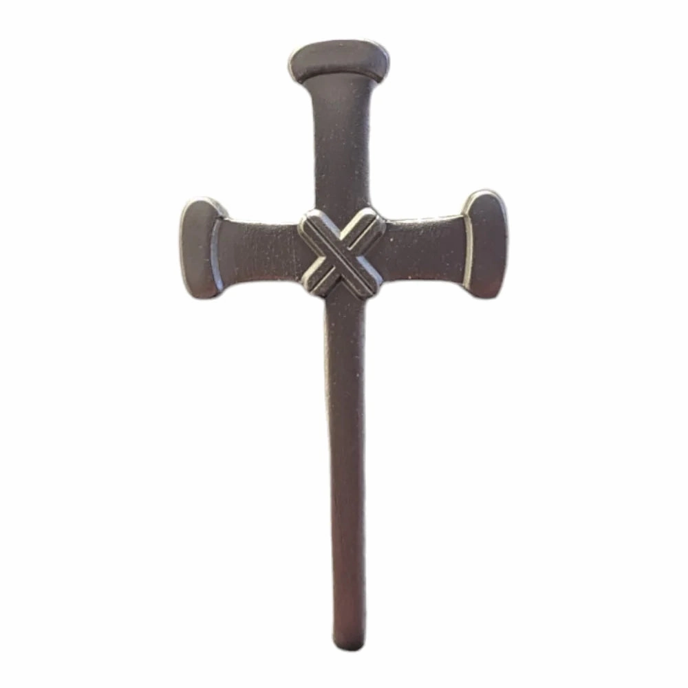 Magnetic Hat Pin - Raised Cross texture-rose-gold  