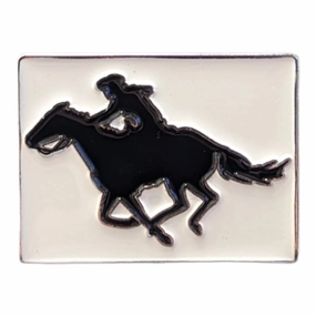 Magnetic Hat Pin - Riding Cowgirl texture-rose-gold  