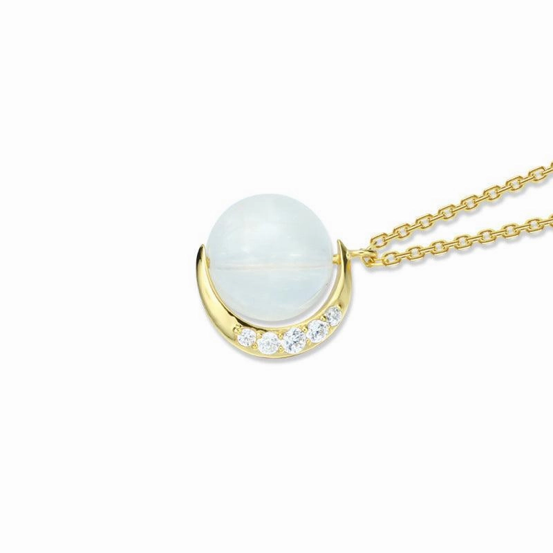 Maiden Moonlight Stone Moon Necklace
