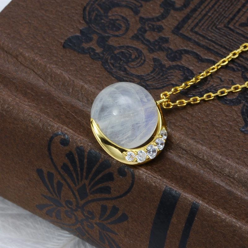 Maiden Moonlight Stone Moon Necklace